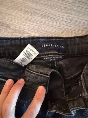 Aeropostale Black Vintage High Rise Jean Shorts